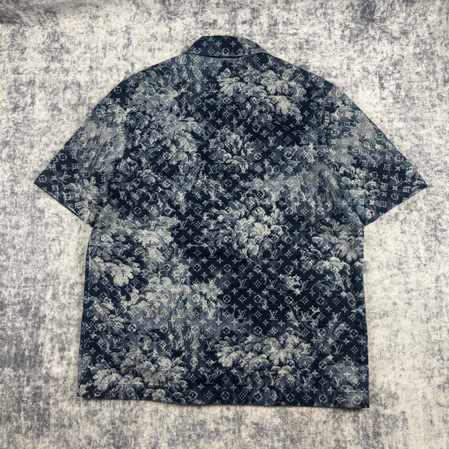 Louis Vuitton 2021 Tapestry Denim Monogram ‘Blue’ Button Up Shirt