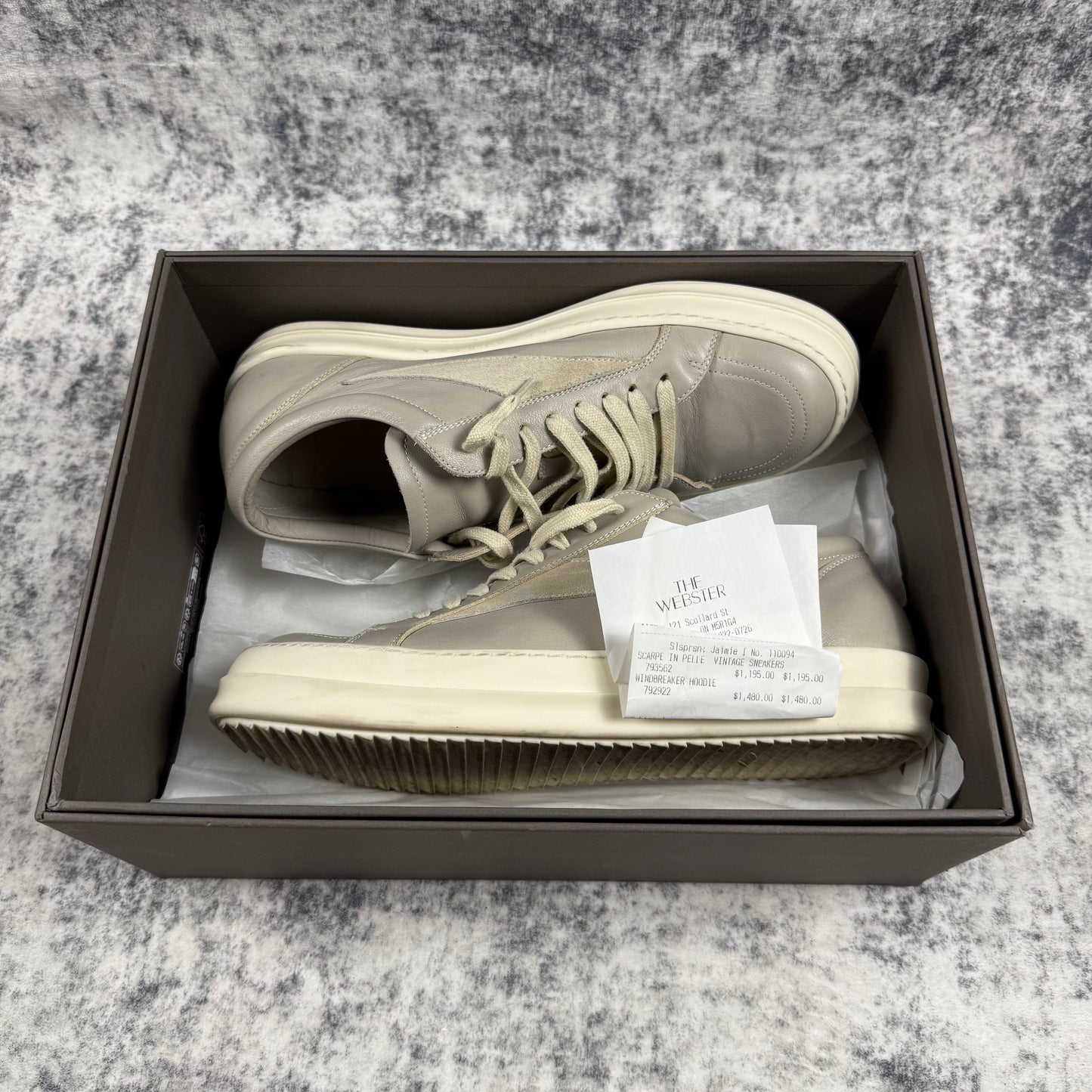 Rick Owens Vintage Vans Leather ‘Pearl’ Shoes