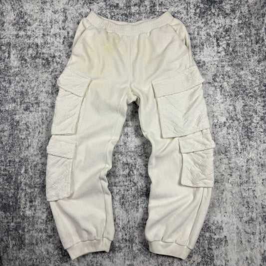 Louis Vuitton Monogram Flocked Logo ‘White’ Sweatpants