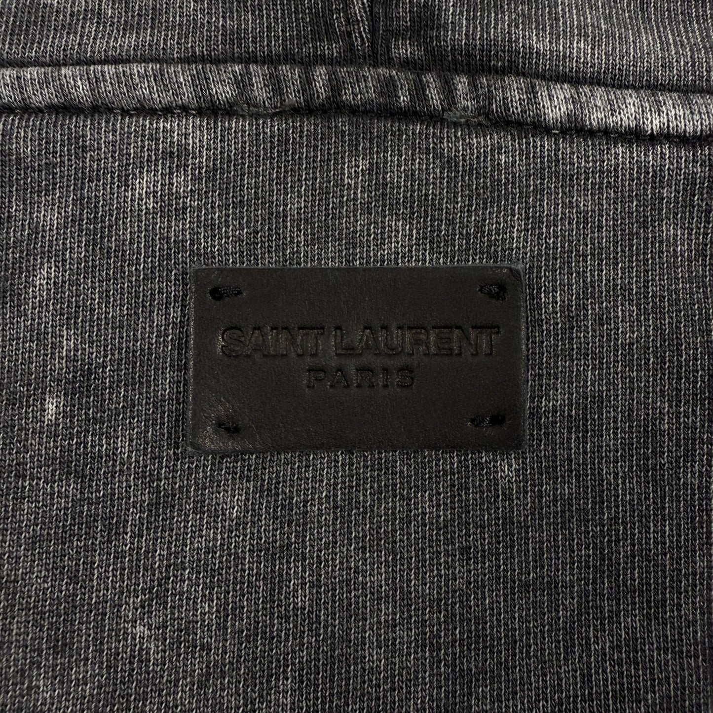 Saint Laurent Distressed Washed ‘Gray’ Hoodie