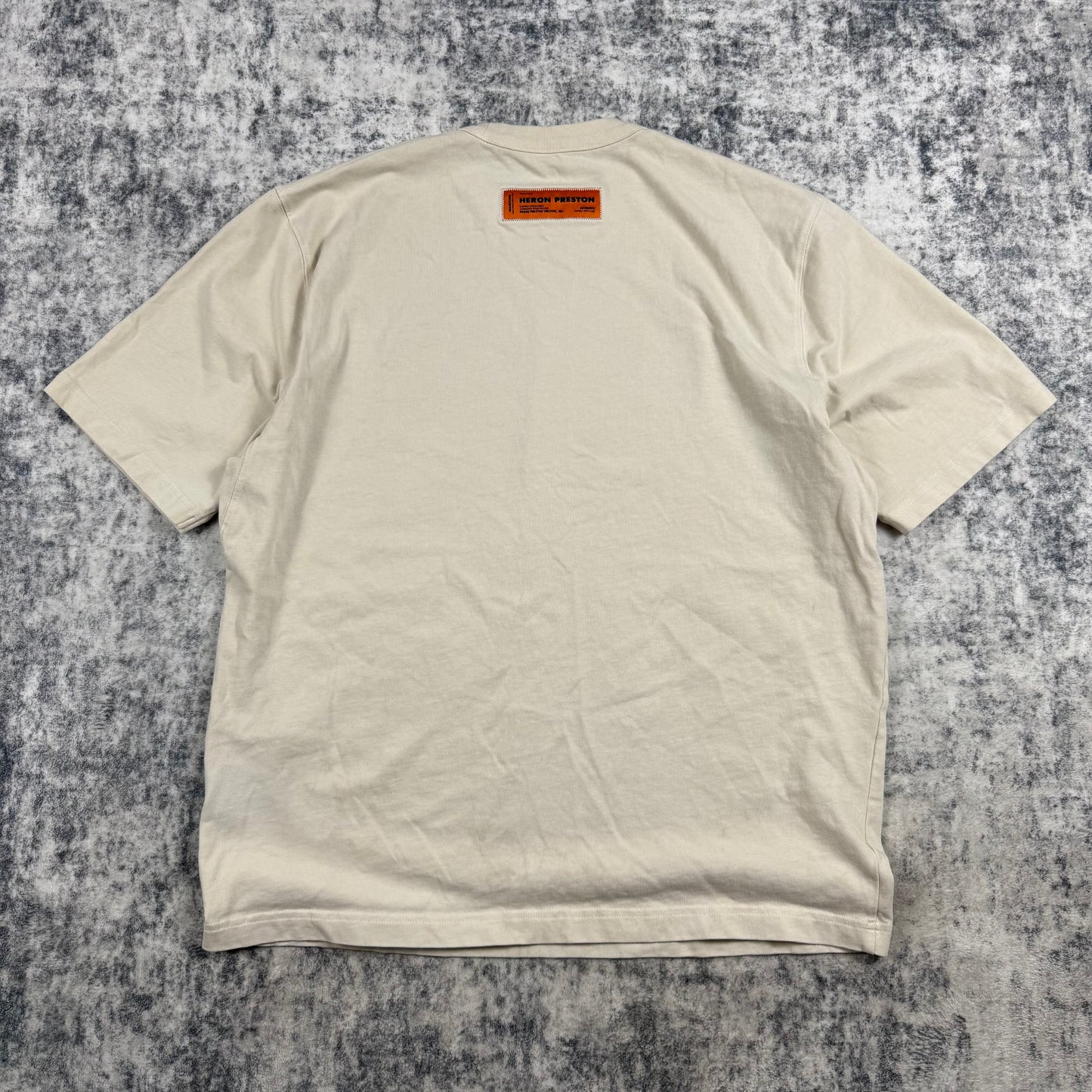 HERON PRESTON Nyc Censored T-Shirt In Ivory Blue