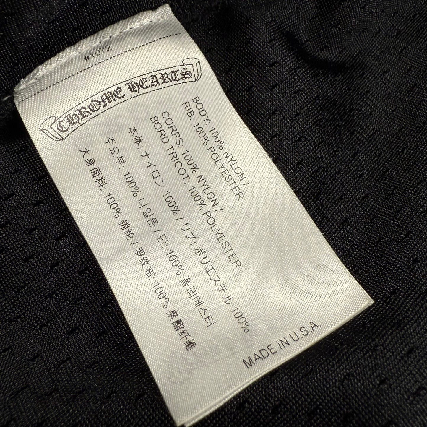 Chrome Hearts Long Sleeve Mesh ‘Black’ Jersey