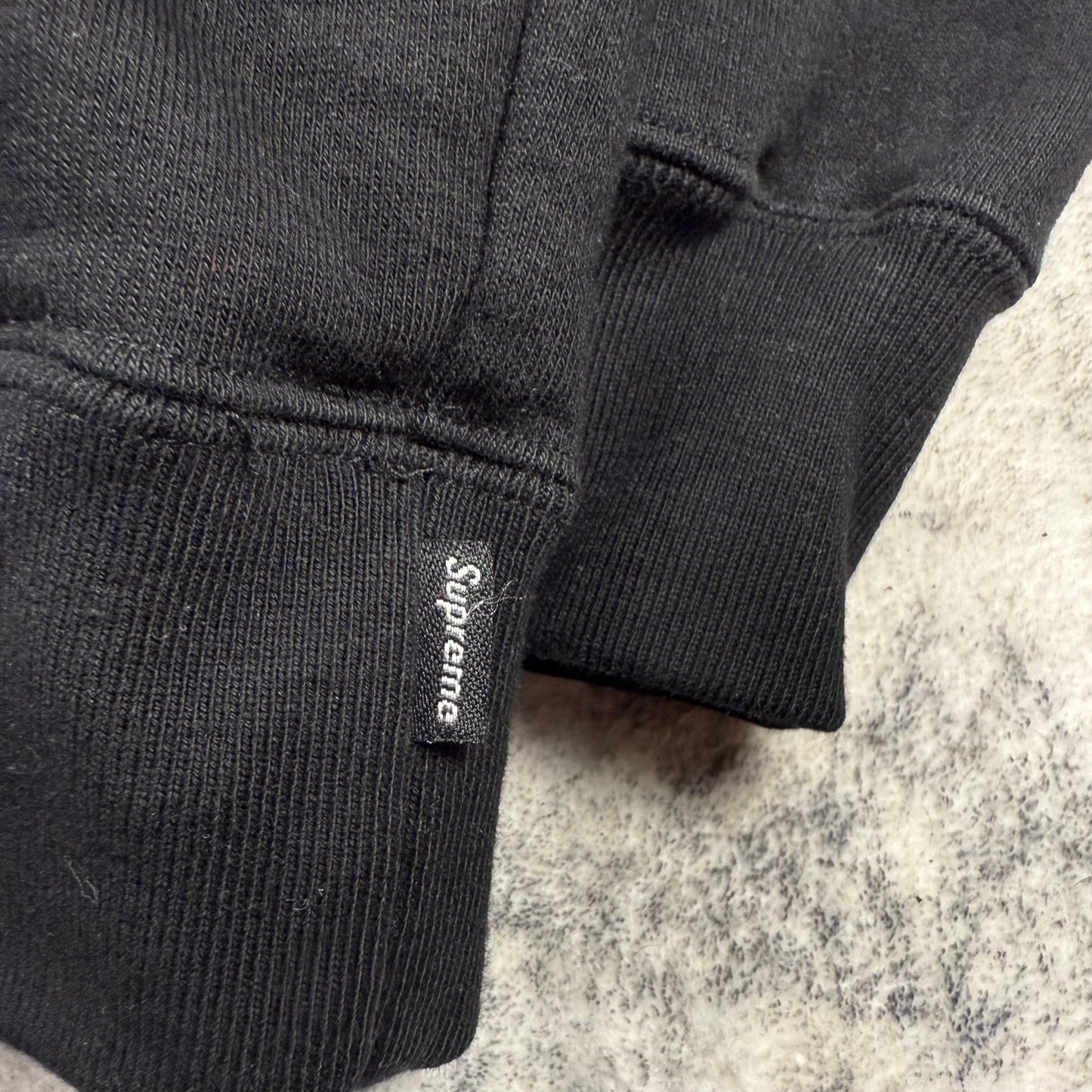 Supreme Leopard Panel Half ‘Black’ Zip Sweatshirt