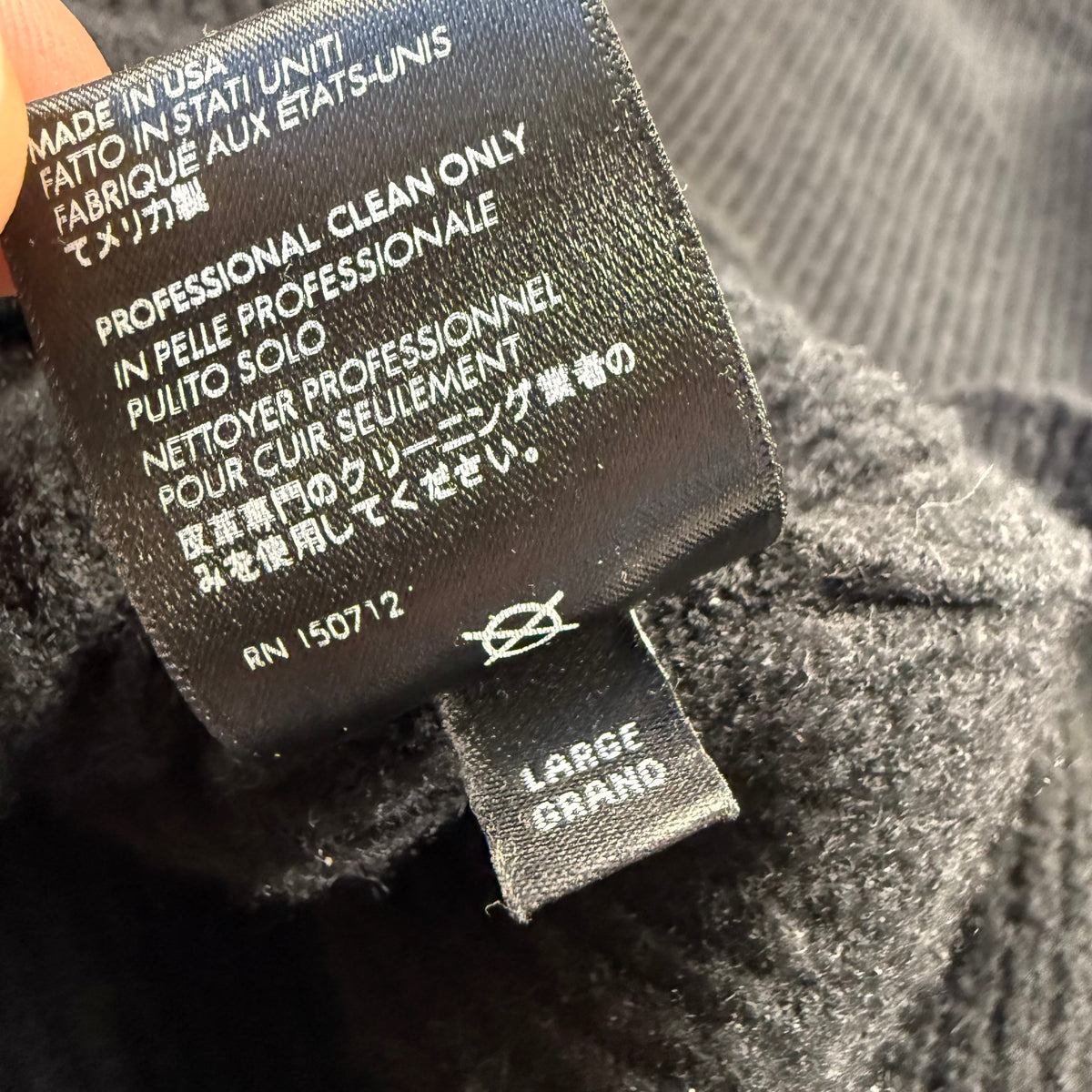 AMIRI Black Cashmere Military Patch Turtleneck Sweater