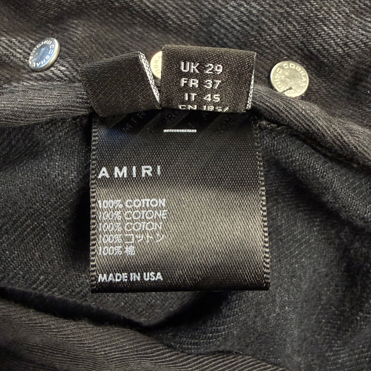 AMIRI Washed Black Carpenter Cargo Jeans