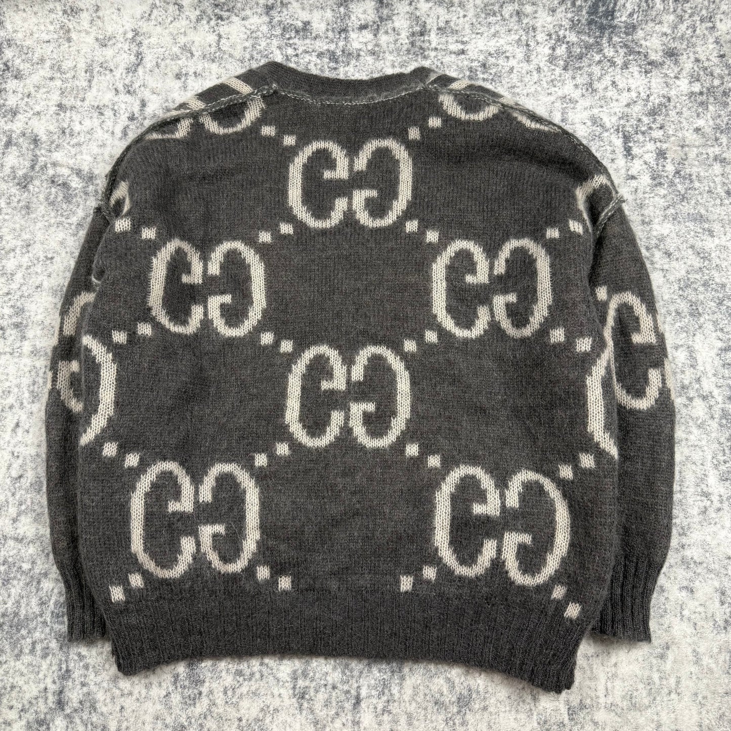 Gucci Reversible GG Mohair ‘Gray’ Cardigan