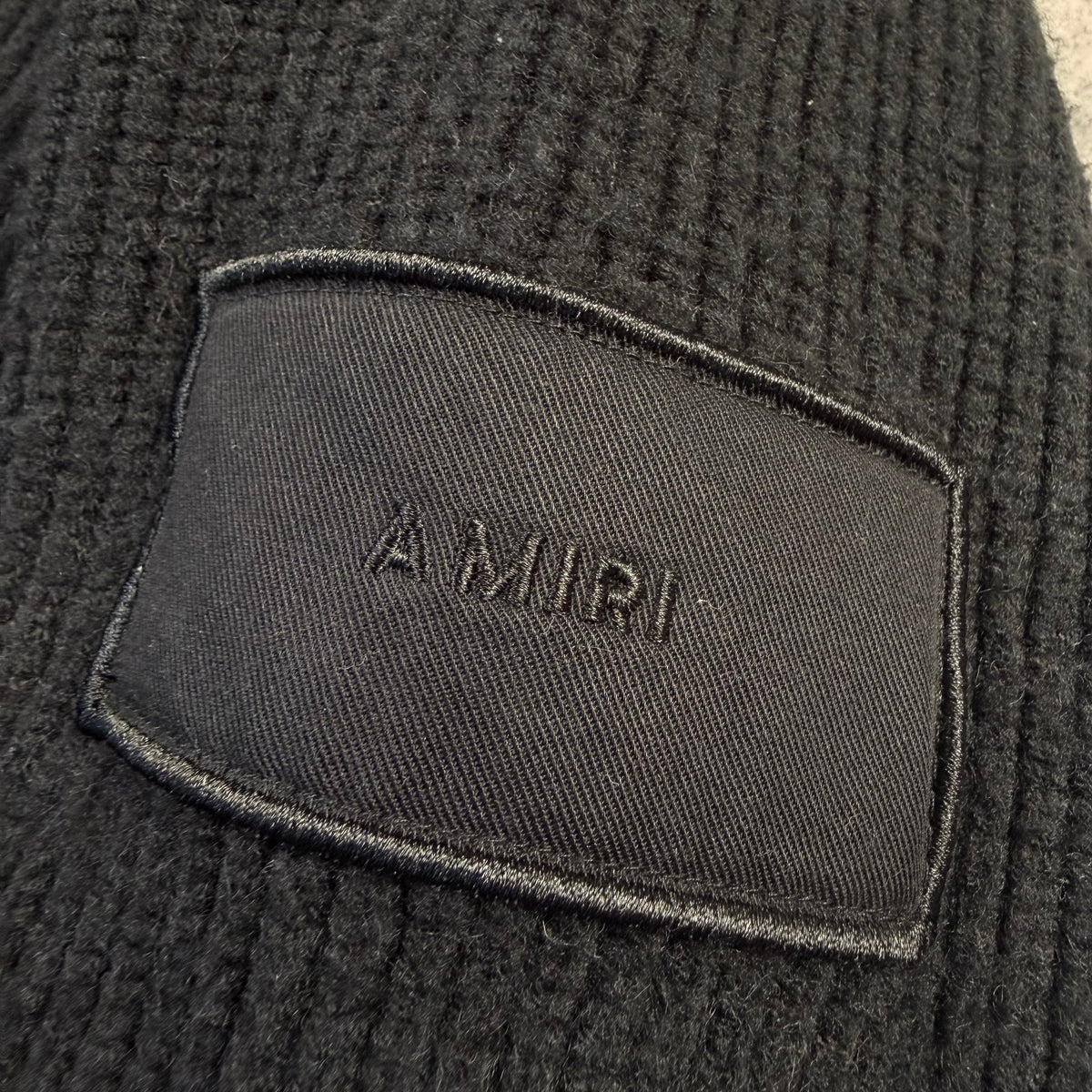 AMIRI Black Cashmere Military Patch Turtleneck Sweater