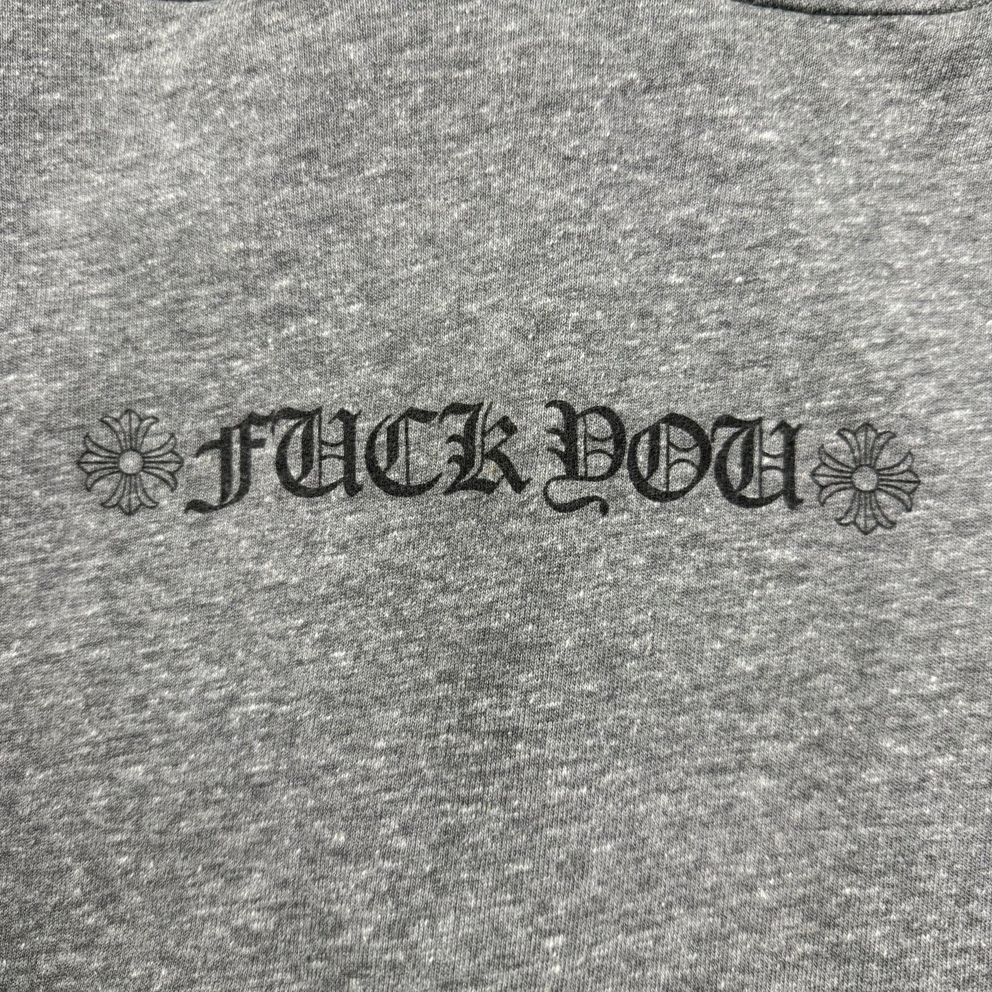 Chrome Hearts T-Bar F*** You Zip-Up Hoodie Heather Grey