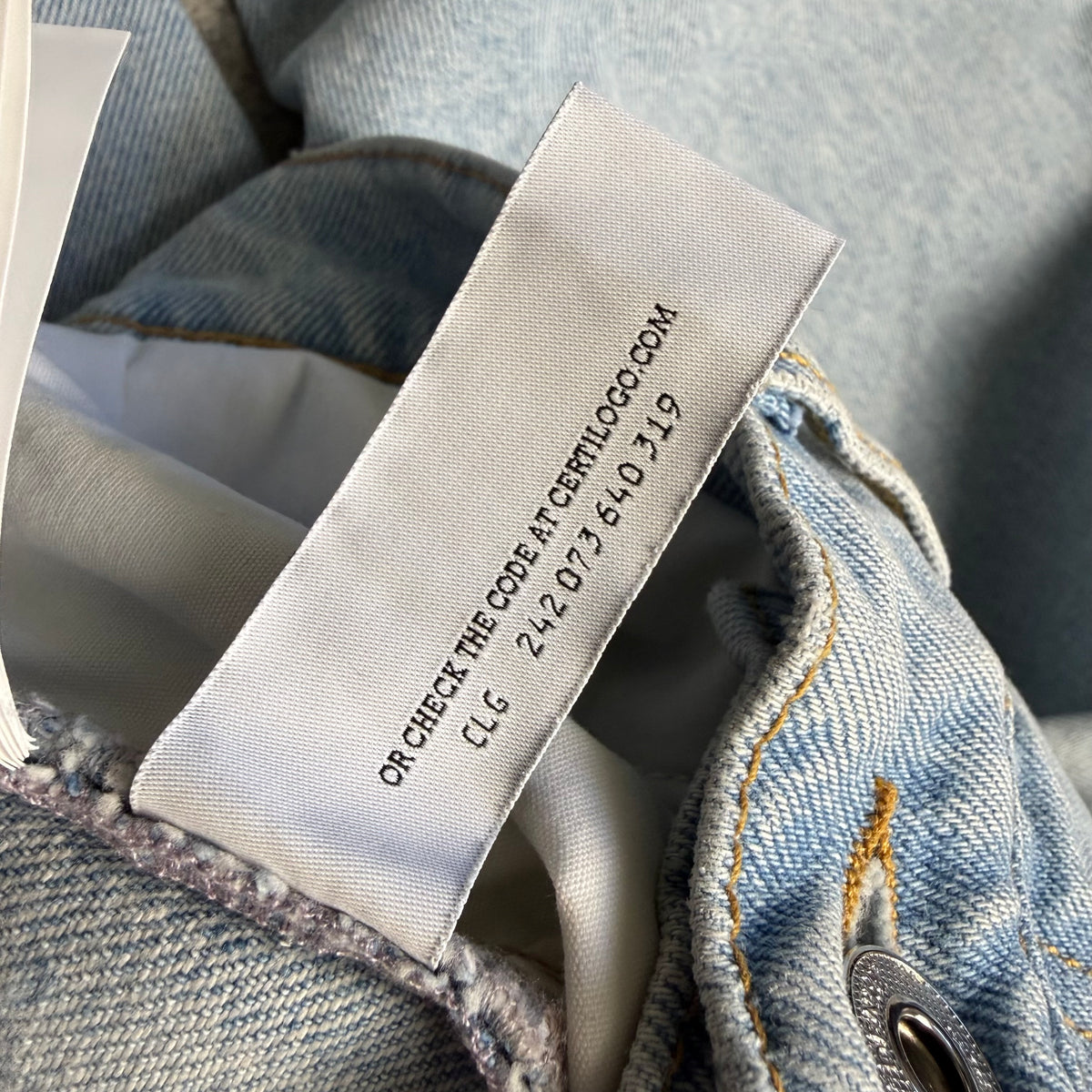 Off-White FW22 Seasonal Light Wash Flared Denim Jeans