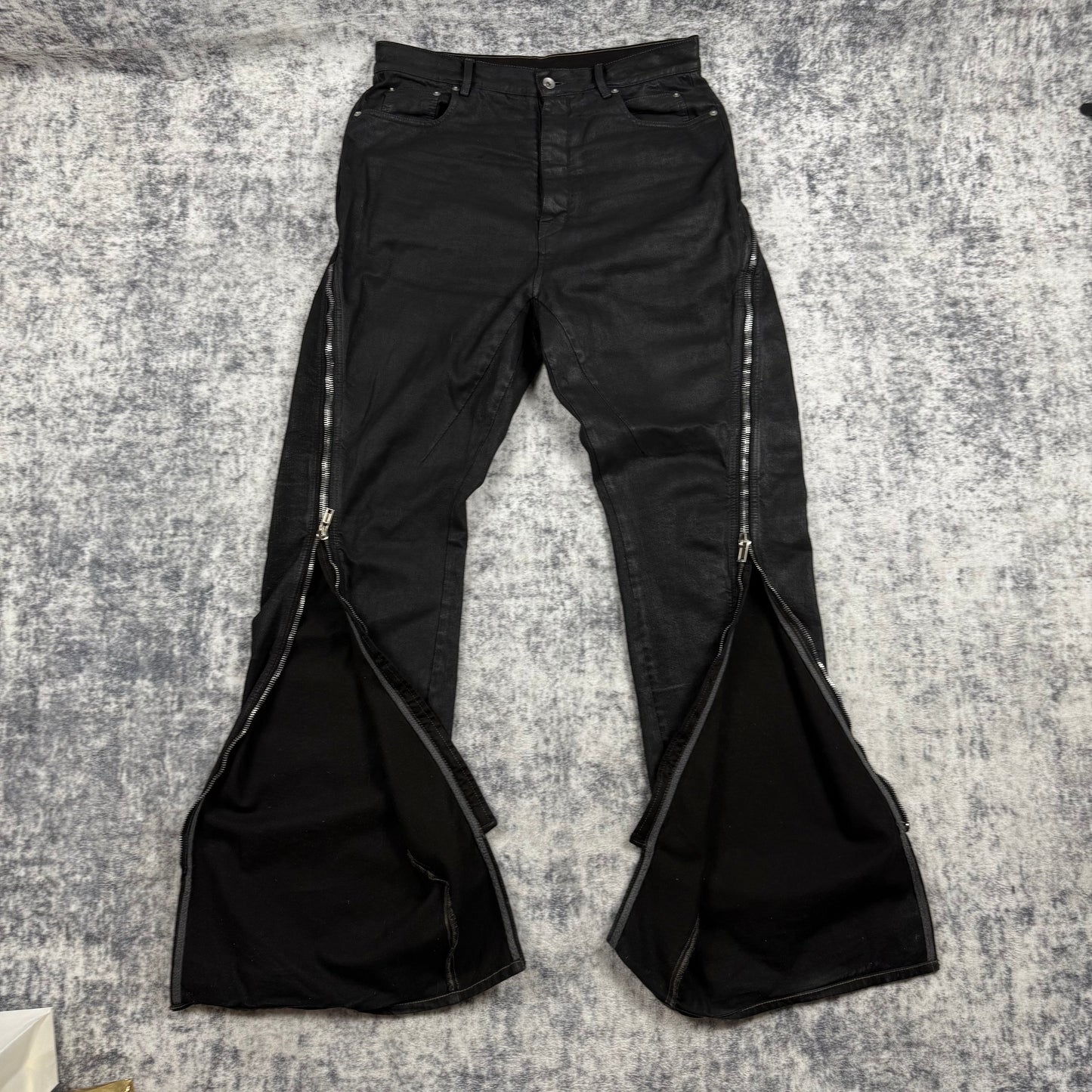 Rick Owens Bolan Banana High Slim Fit Waxed ‘Black’ Jeans