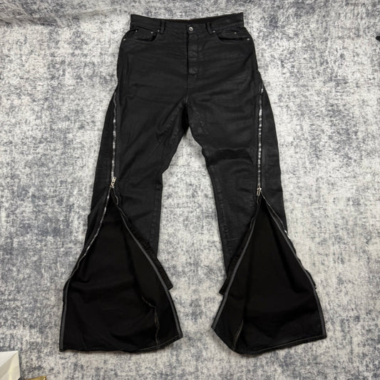 Rick Owens Bolan Banana High Slim Fit Waxed ‘Black’ Jeans