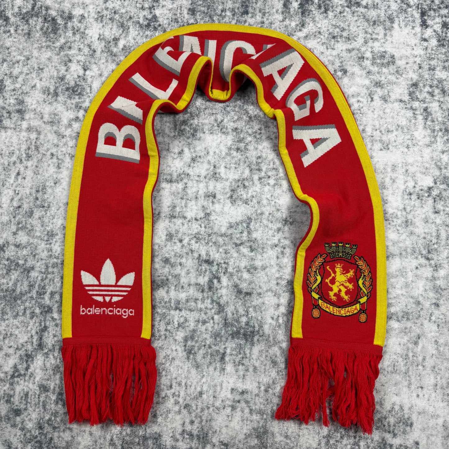 Balenciaga & Adidas FW/22 Soccer ‘Red/White’ Scarf