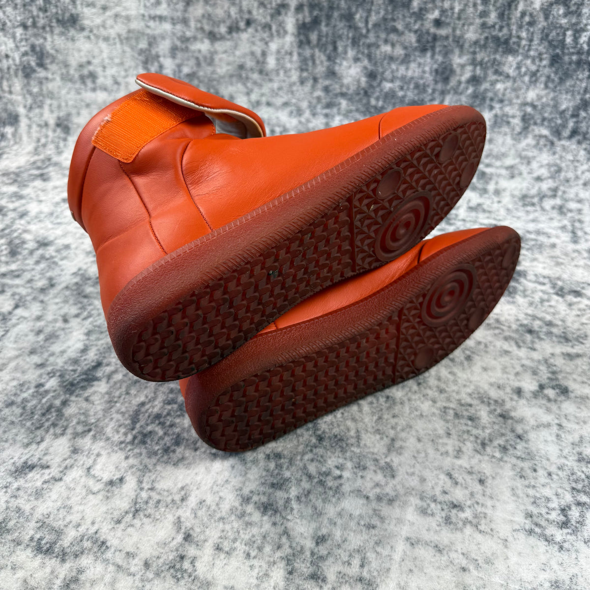 Maison Margiela Leather Future High-Top Orange Sneakers