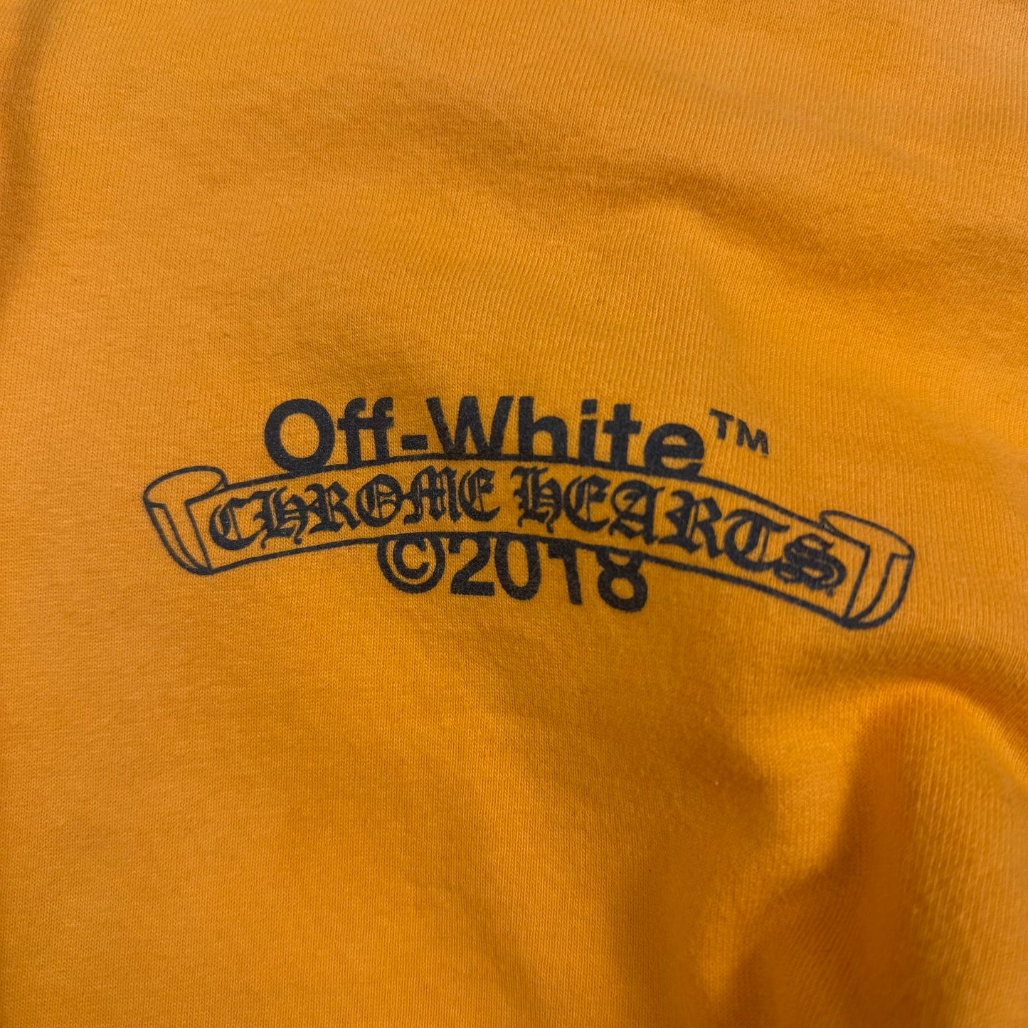 Chrome Hearts x OFF-WHITE 2018 ‘Orange’ Hoodie