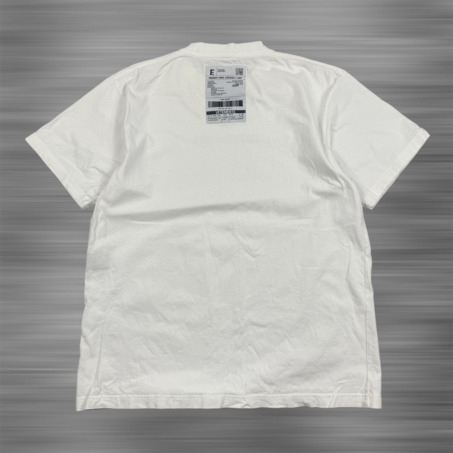 Vetements 2020 Shipping Label ‘White’ T-Shirt