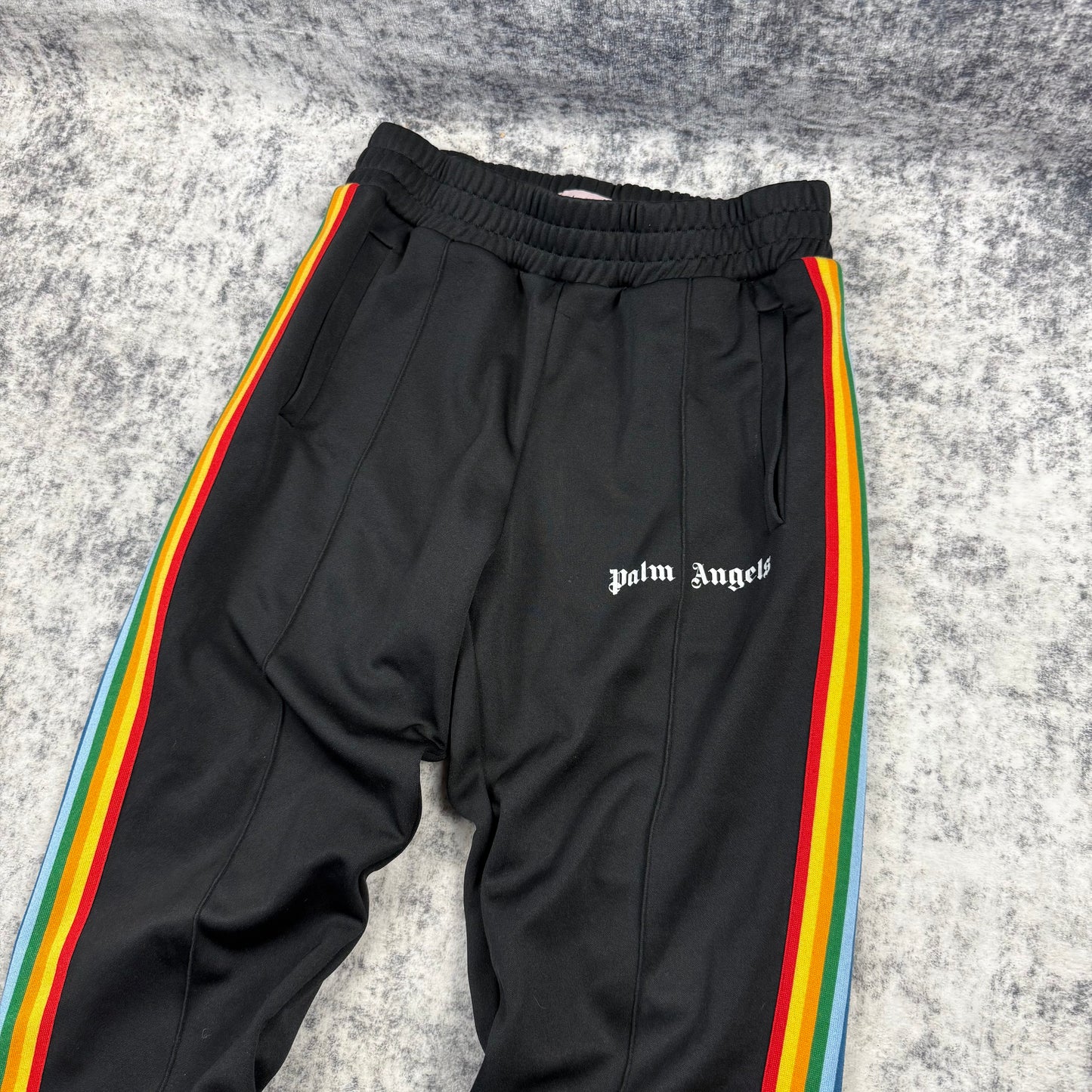 Palm Angels Rainbow Stripe ‘Black’ Track Pants