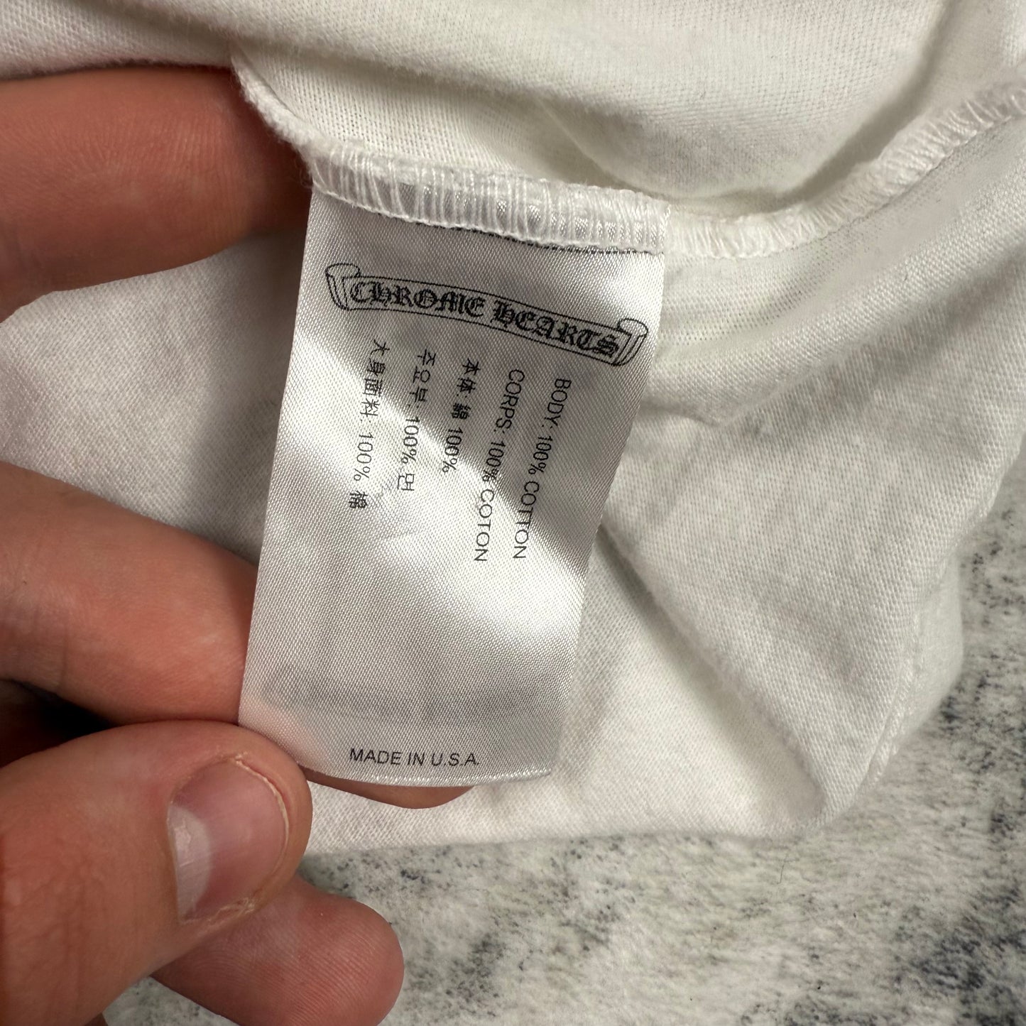 Chrome Hearts Horse Shoe ‘White’ Logo Pocket T-Shirt