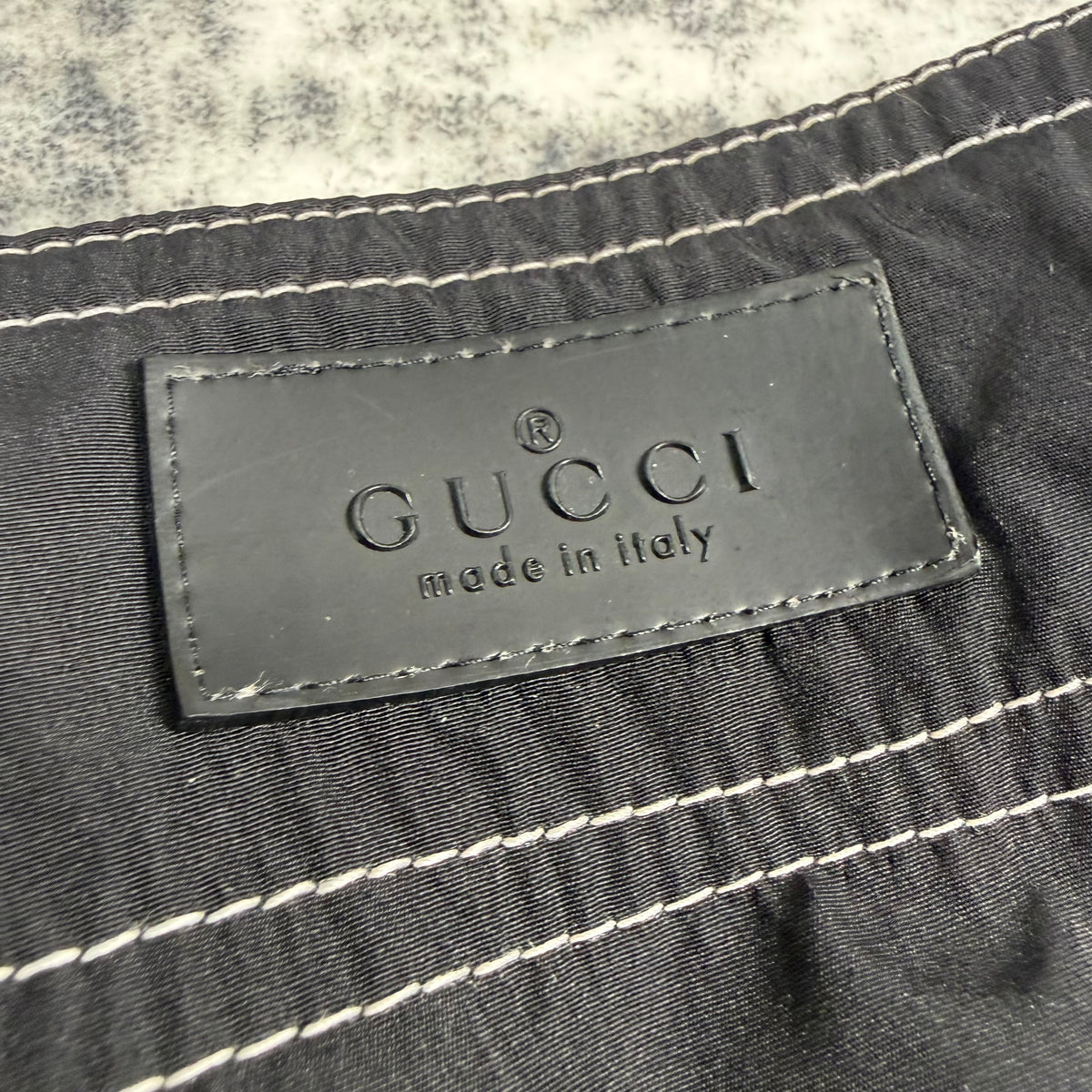 Vintage Gucci Black Contrast Stitch Technical Pants