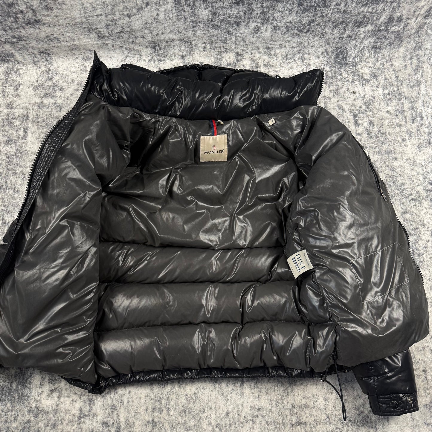 Moncler Maya Giubbotto Black Lacquer Nylon Down Puffer Jacket