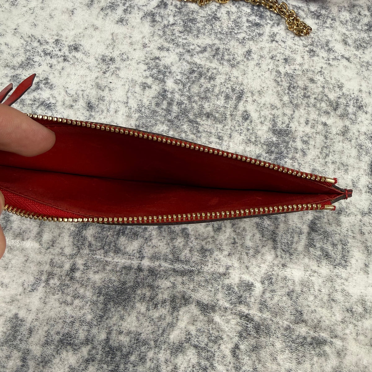 Louis Vuitton Monogram Vernis Pochette Félicie Red Bag
