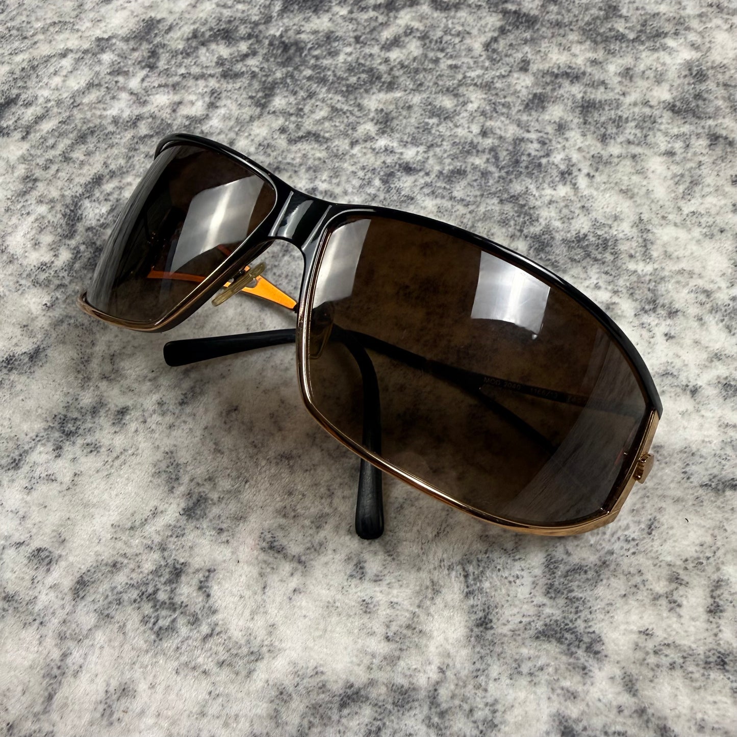 Vintage Versace Medusa Shield ‘Gold/Brown’ Sunglasses