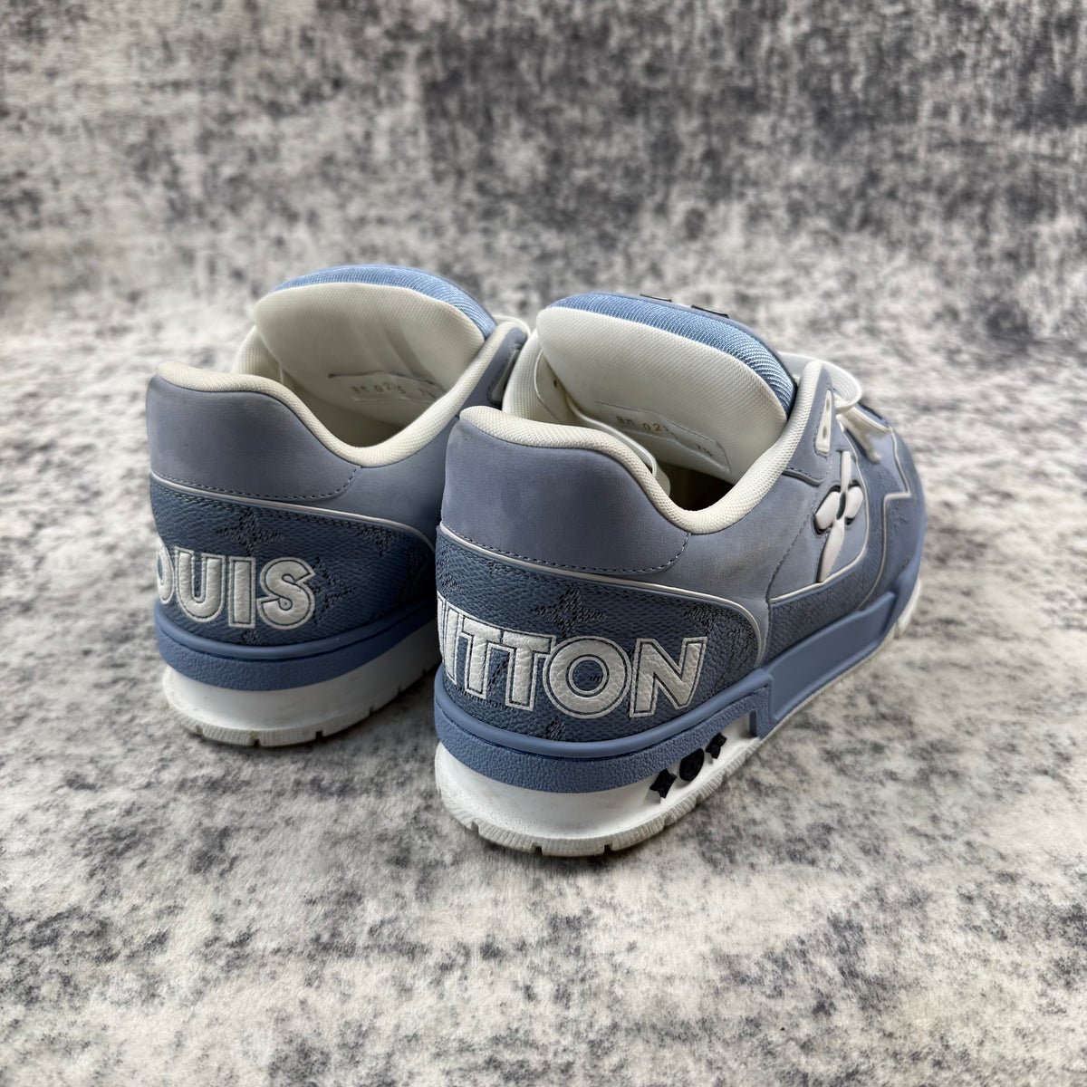 Louis Vuitton Sky Blue Strap Trainers Shoes