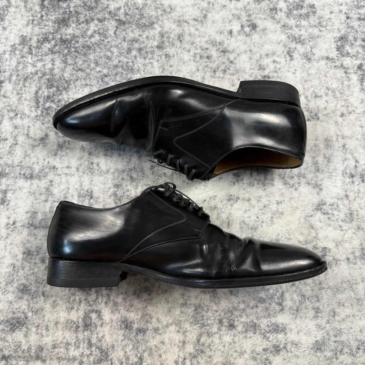 Dior Homme Black Leather Derby Shoes