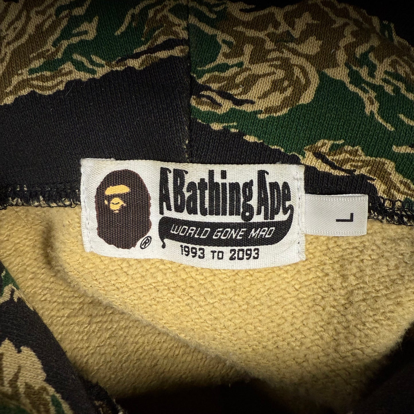 BAPE Ursus Tiger Camo Shark Zip Up Hoodie