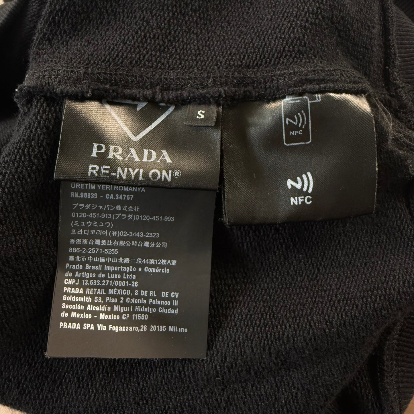 Prada Re-Nylon Neck Logo ‘Black’ Hoodie