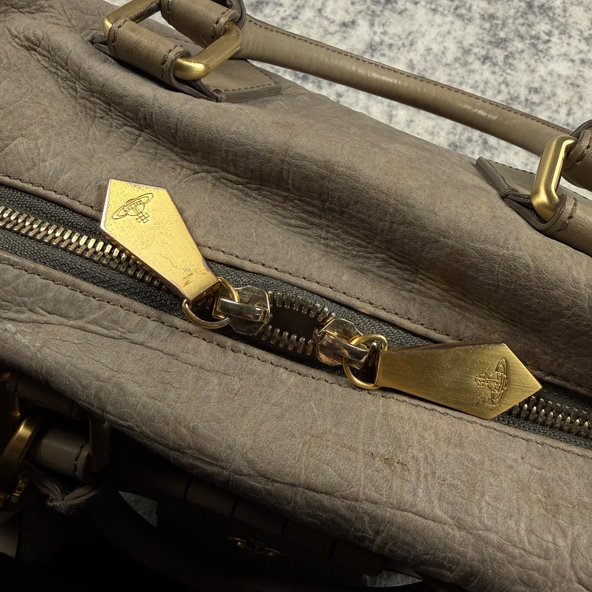 Vivienne Westwood Croc-Embossed Leather 2-Way Handbag
