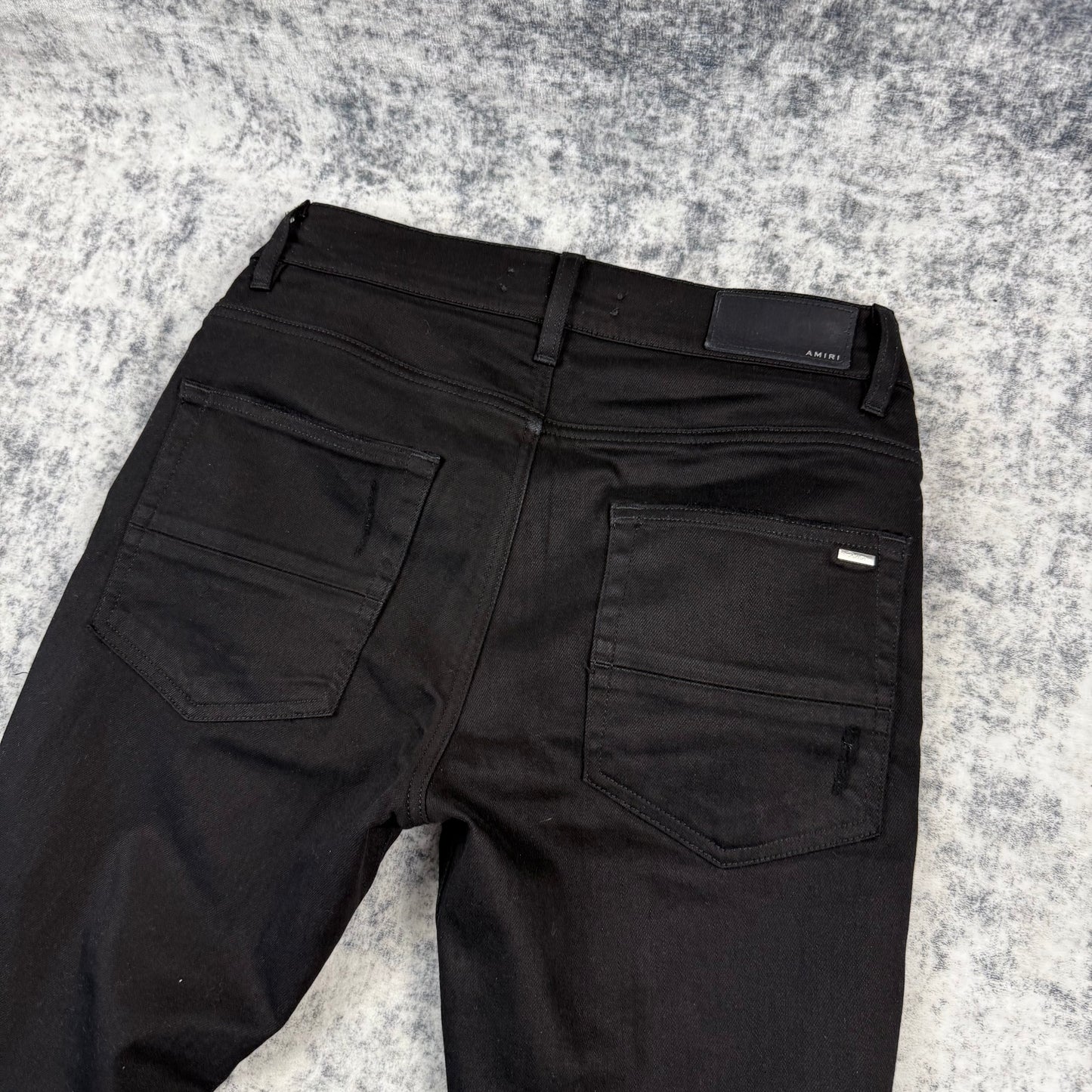 Amiri MX1 Distressed Tapered Leg ‘Black’ Jeans