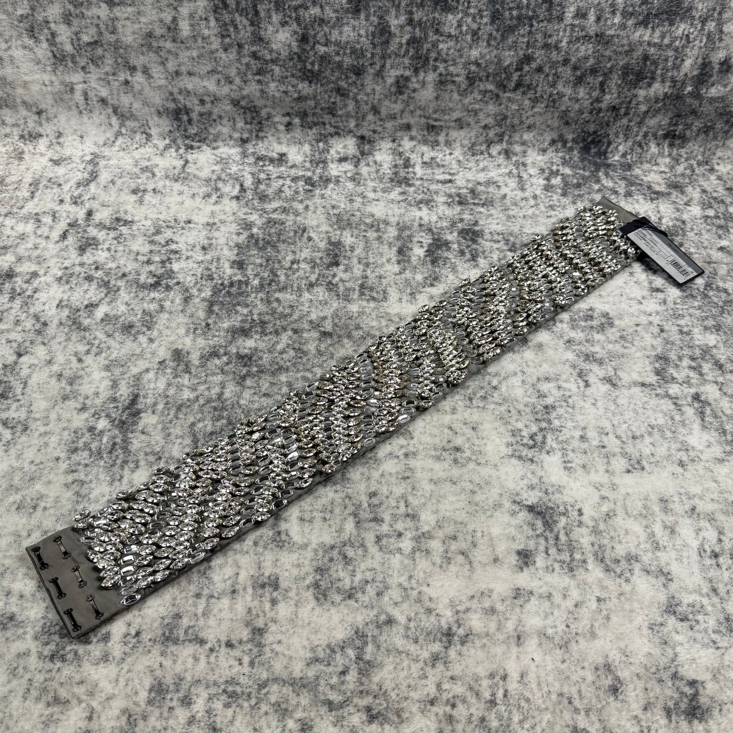 Prada Crystal Embellished Duchesse Satin Waist Belt