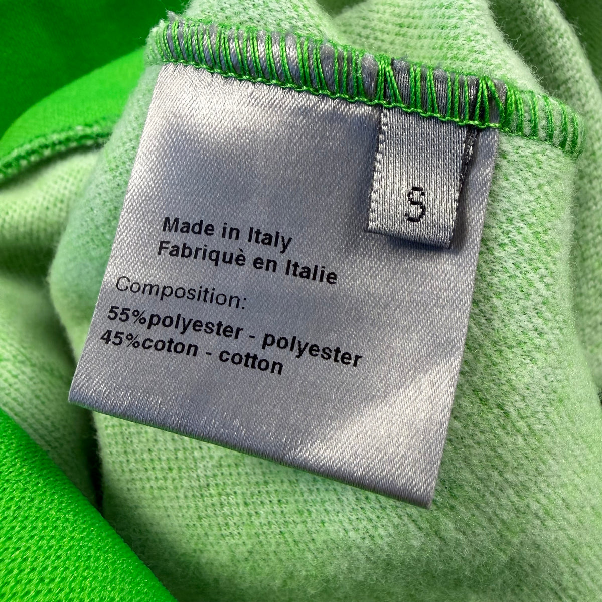 Dior Homme AW03 by Hedi Slimane Luster Neon Green Runway Hoodie