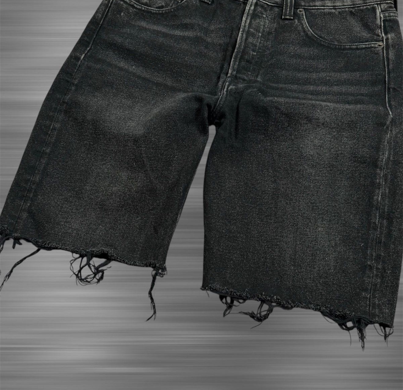 Balenciaga Denim Cut Off Shorts