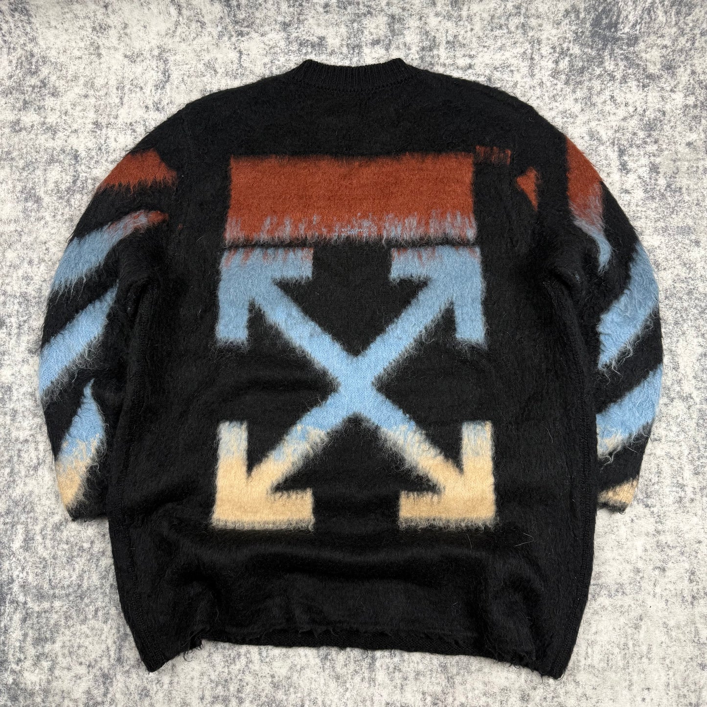 OFF-WHITE Mohair ‘Black/Gradient’ Wool Sweater