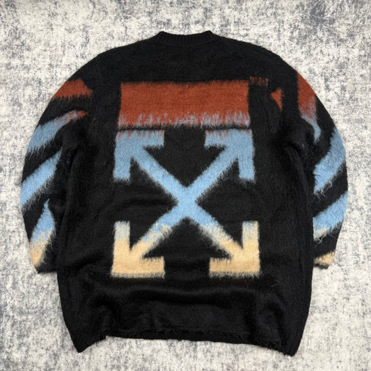 OFF-WHITE Mohair ‘Black/Gradient’ Wool Sweater