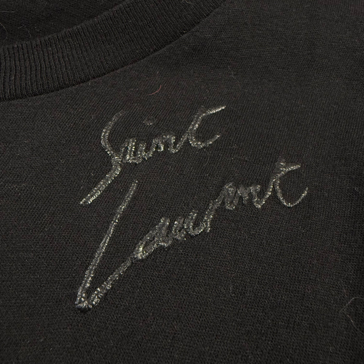 Saint Laurent SS/18 Signature Neck Logo ‘Black’ T-Shirt