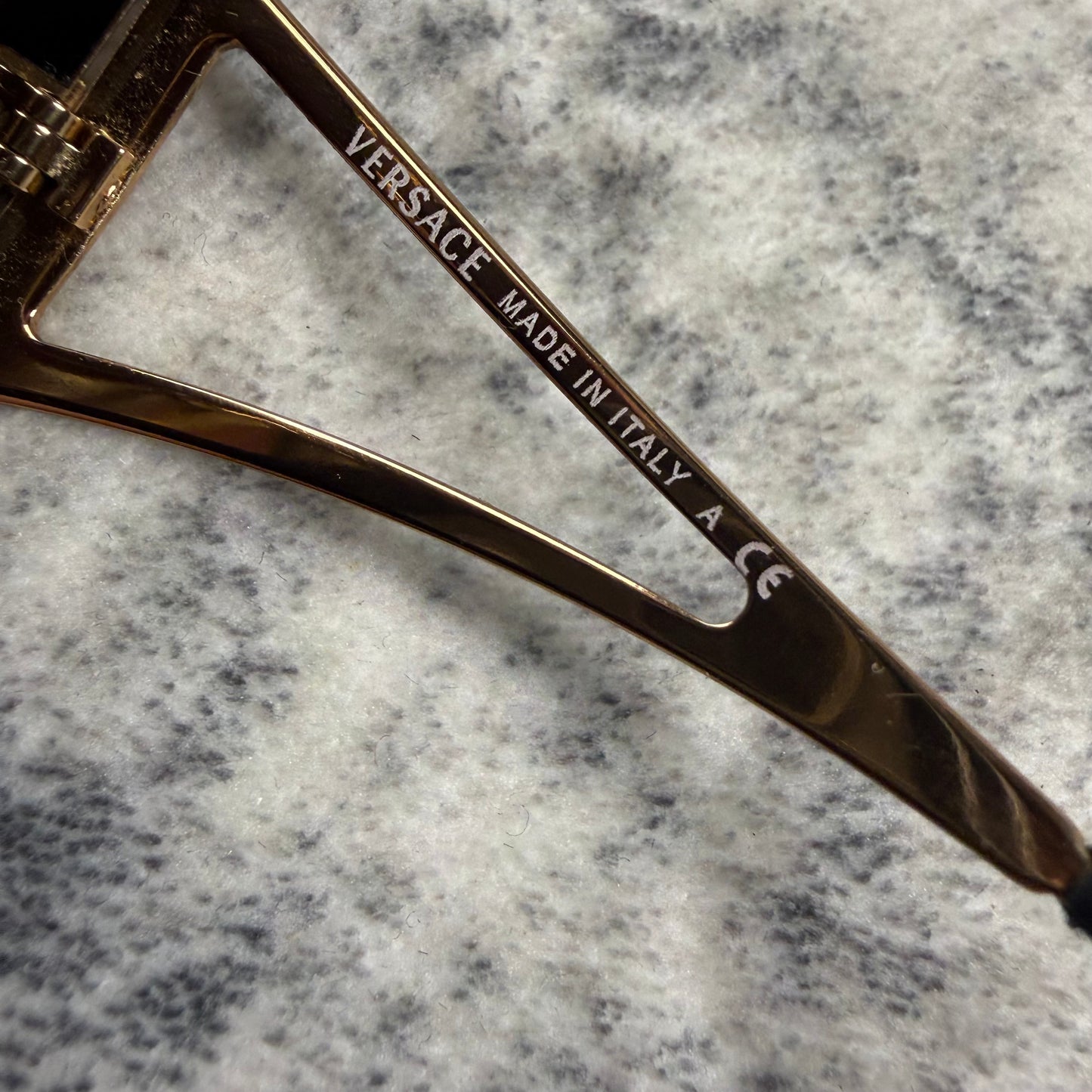 Vintage Versace Medusa Shield ‘Gold/Brown’ Sunglasses