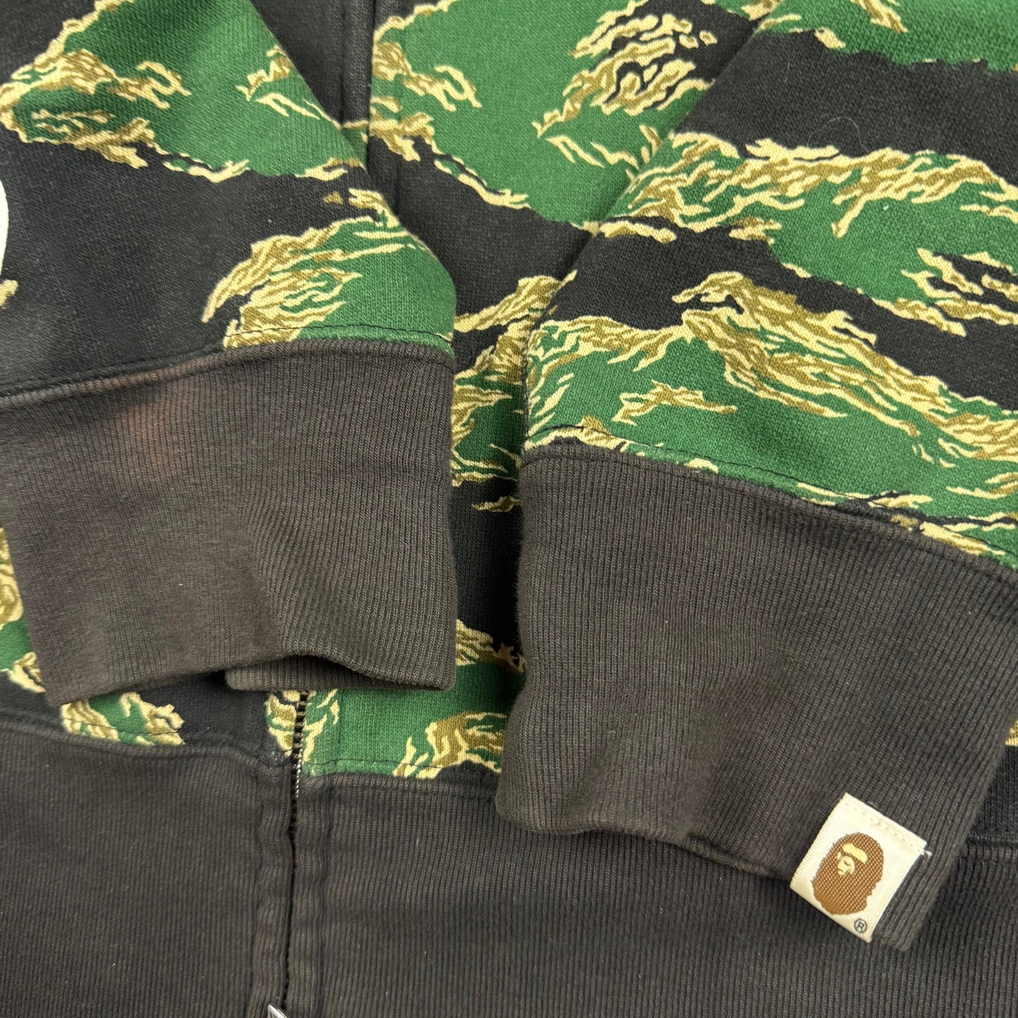 BAPE Ursus Tiger Camo Shark Zip Up Hoodie