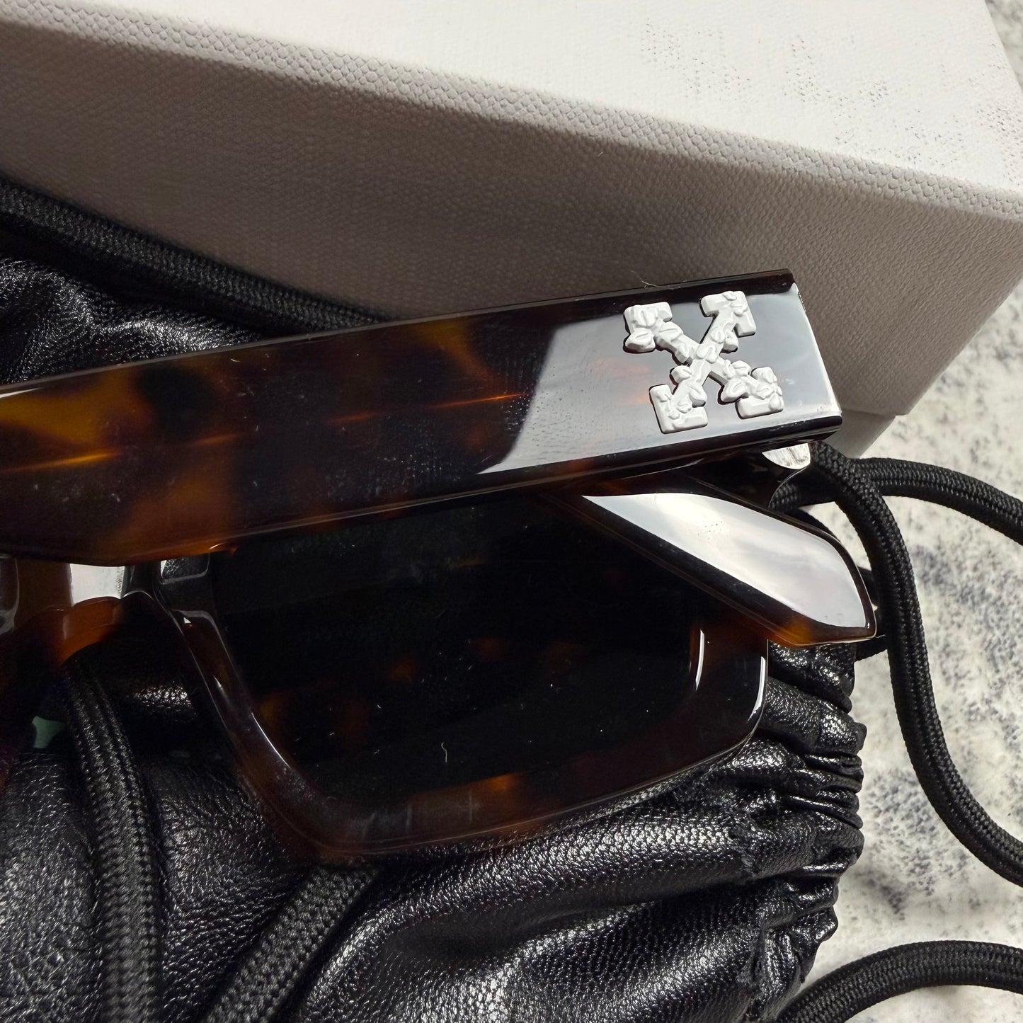 OFF-WHITE Virgil Square Frame Sunglasses
Brown Turtleshell/Havana Green