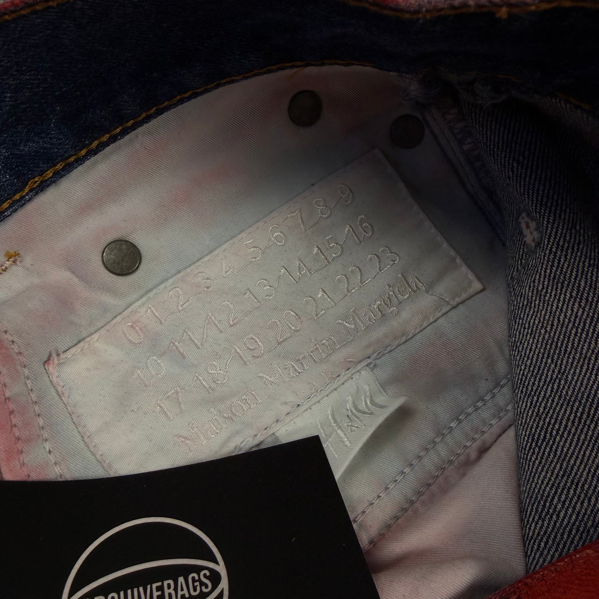 Maison Margiela x H&M FW/12 Red Painted Denim Jeans