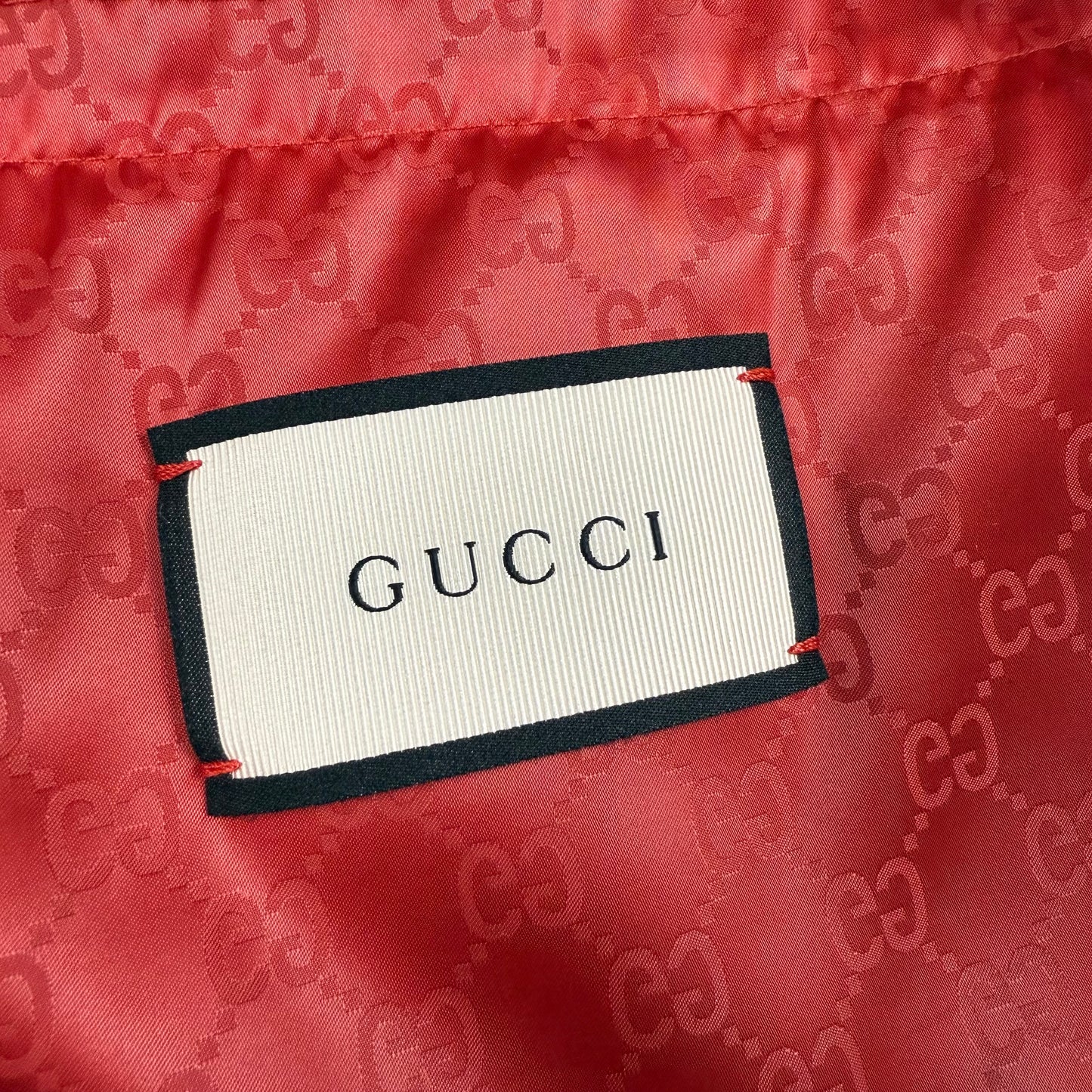 Gucci Monogram Nylon ‘Red’ Hooded Windbreaker