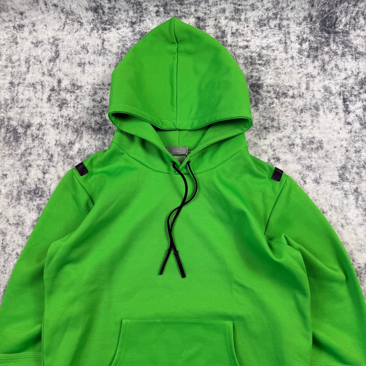 Dior Homme AW03 by Hedi Slimane Luster Neon Green Runway Hoodie