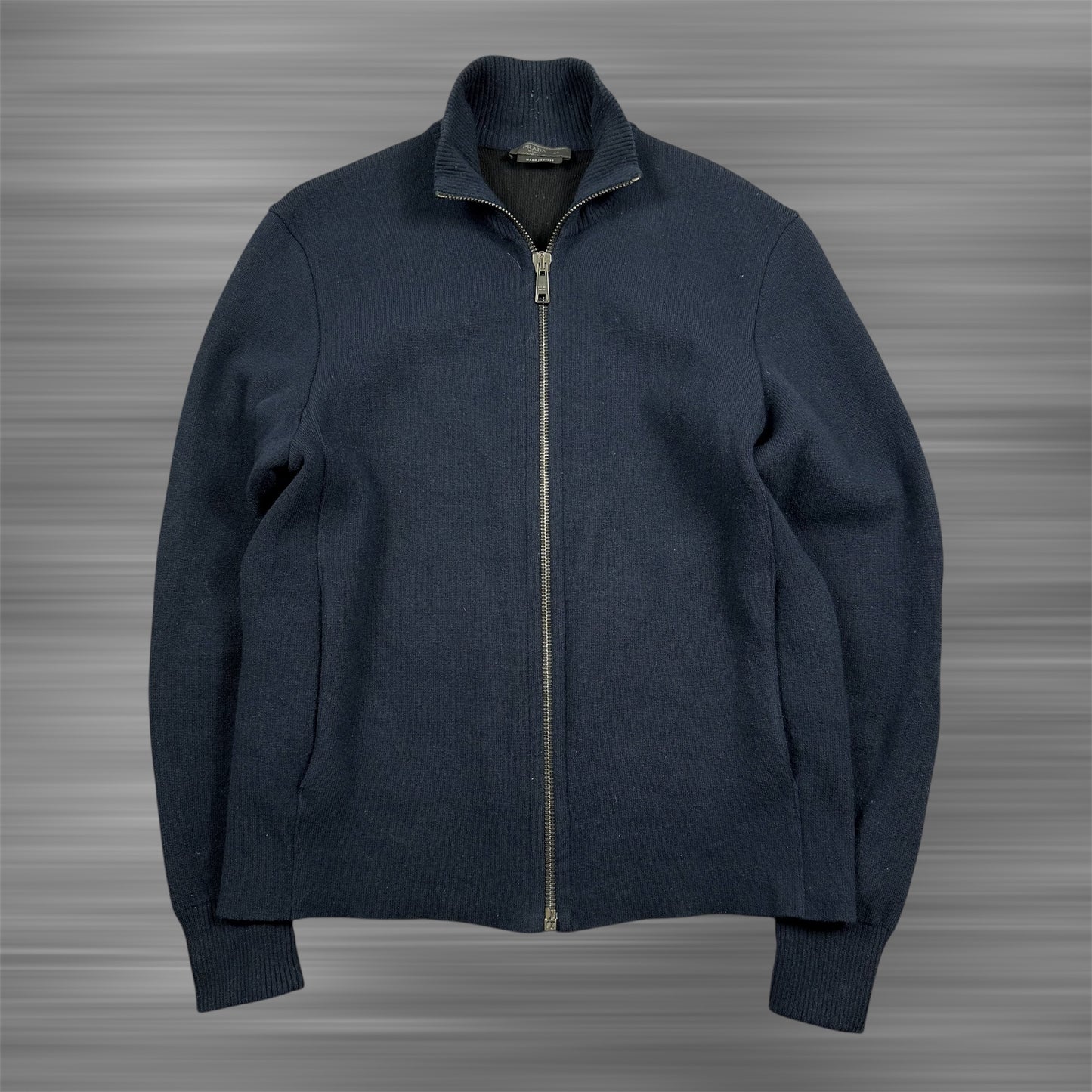 Prada Zip-Up Wool ‘Blue/Navy’ Cardigan