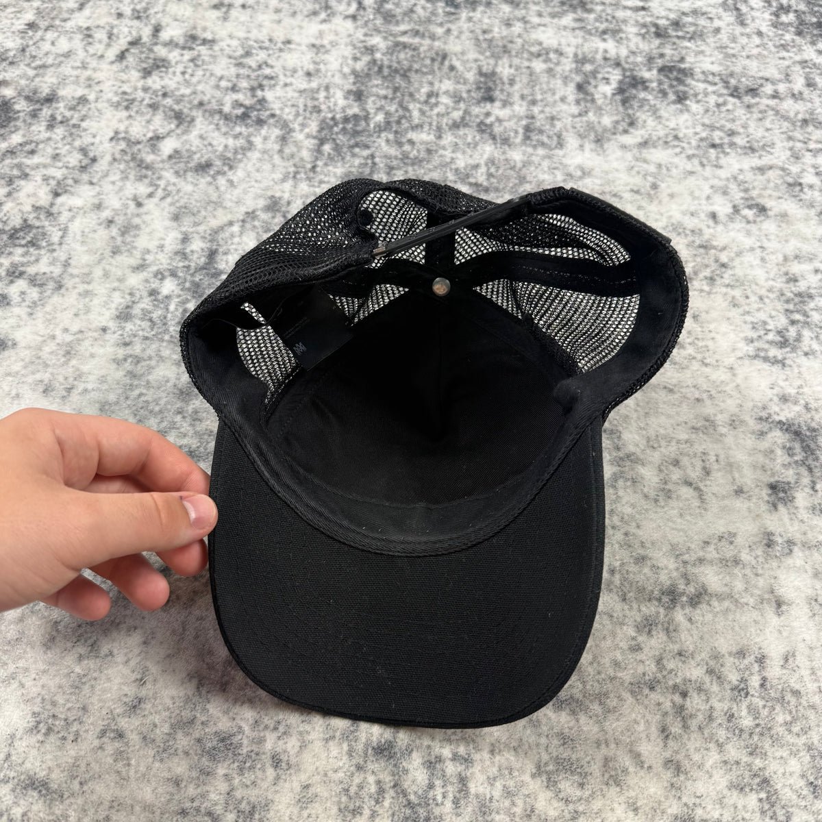 Amiri M.A. Logo Black Trucker Hat