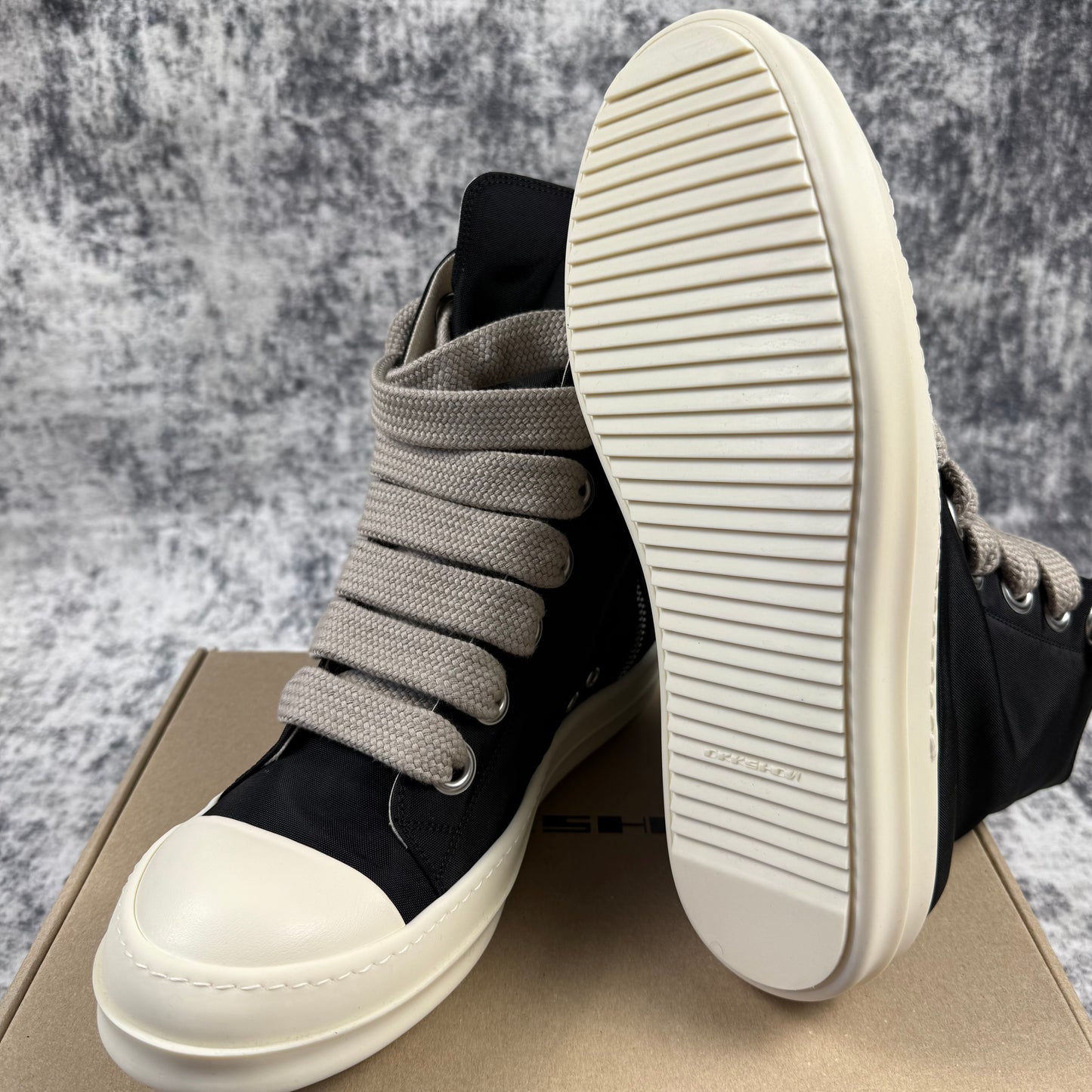 Rick Owens DRKSHDW Canvas High JumboLace ‘Black’ Shoes