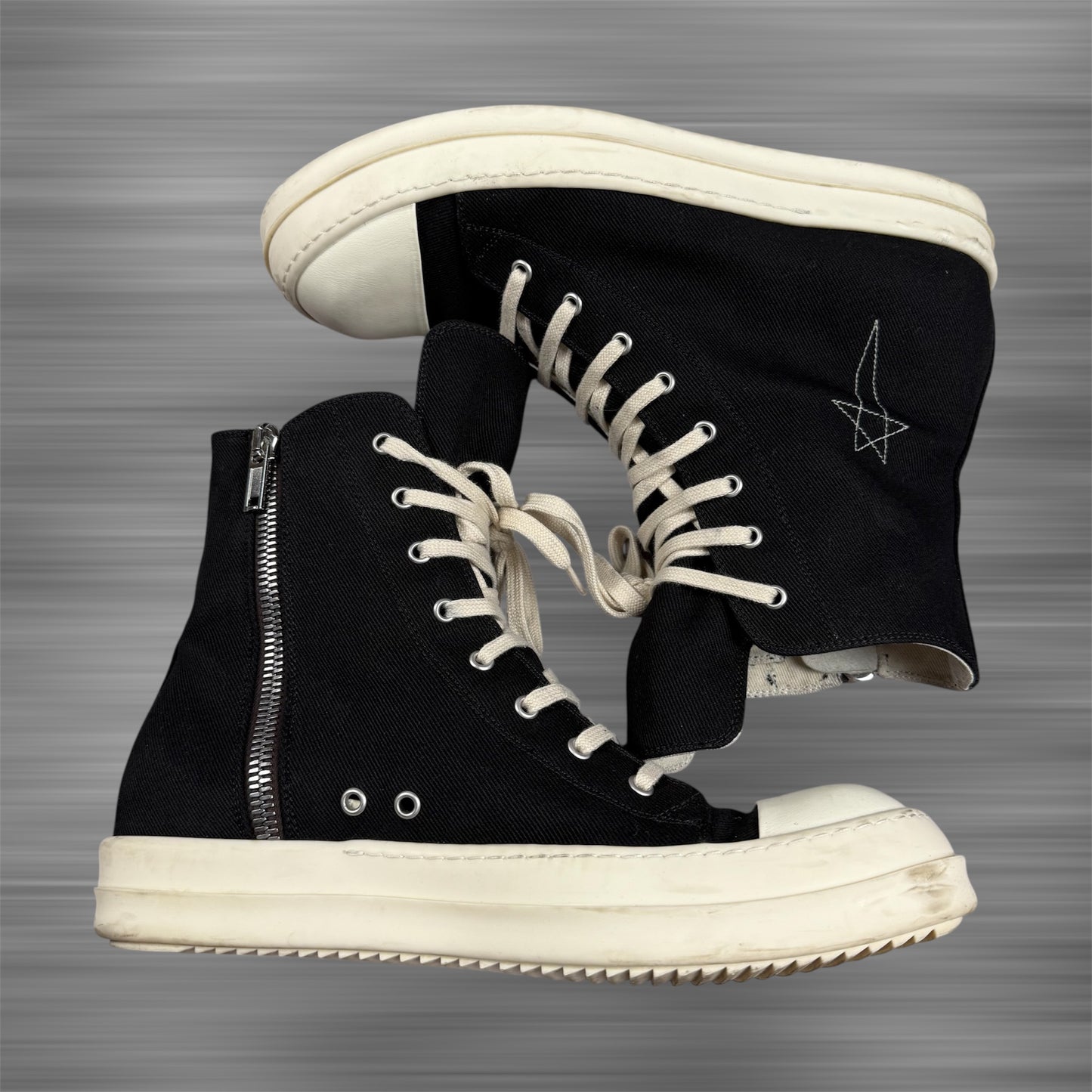 Rick Owens DRKSHDW Pentagram Embroidery High ‘Black’ Shoes