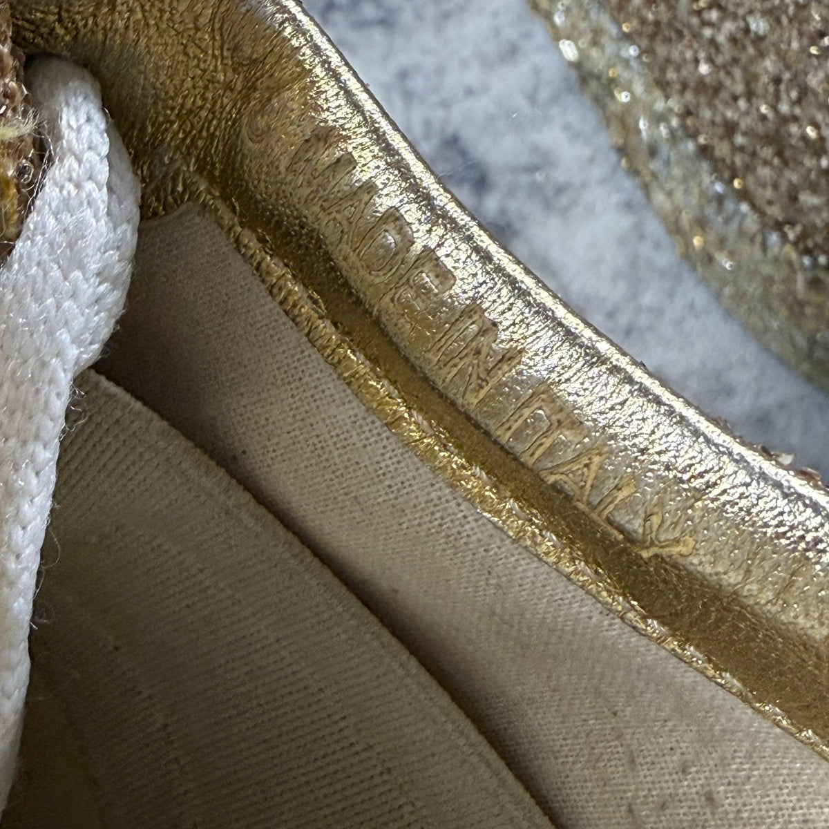 Maison Margiela Gold Glitter Replica Sneakers