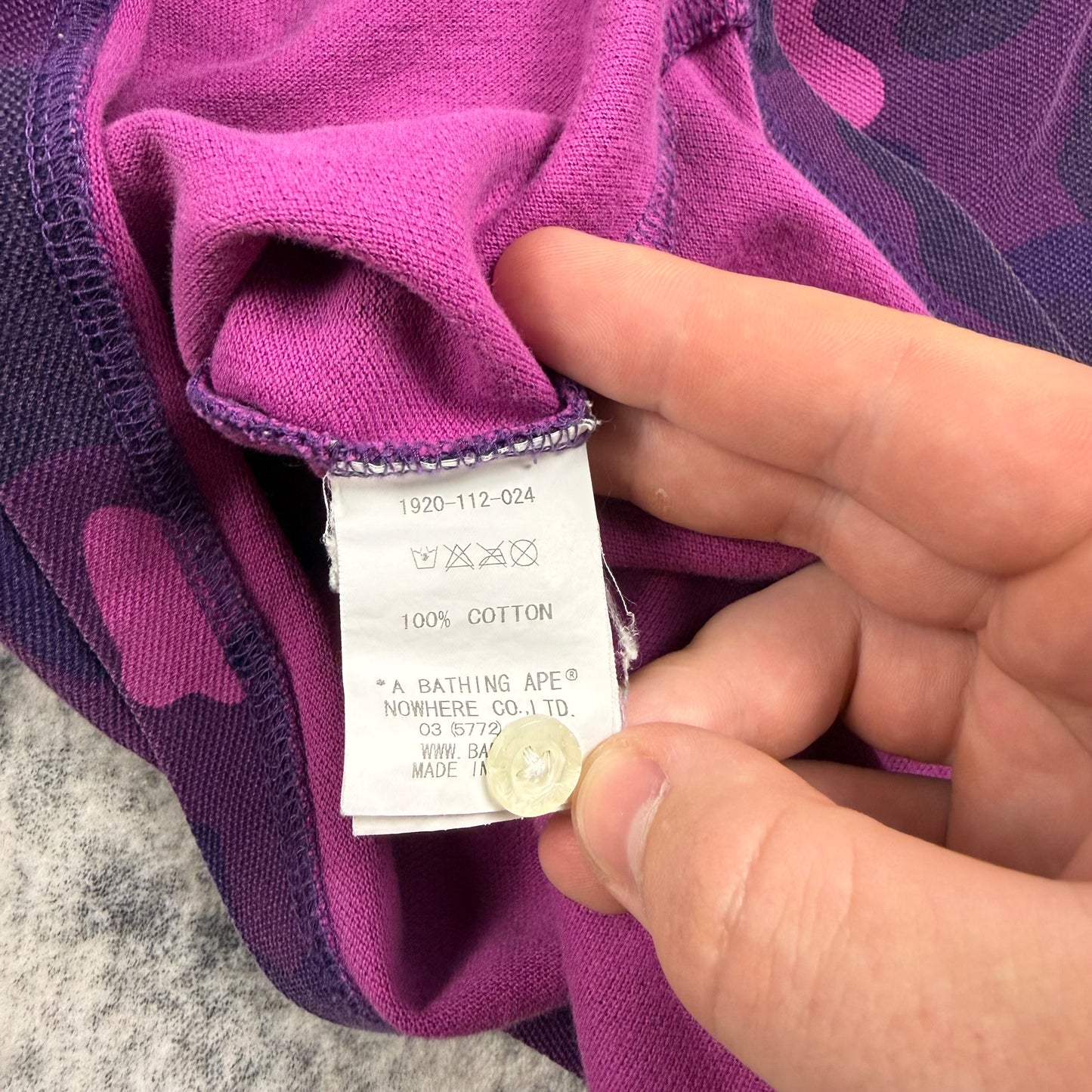 Bape “Design and Assembly” Camo ‘Purple’ T-Shirt