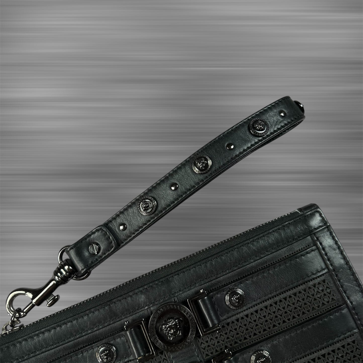 Versace SS13 Leather clutch with studs